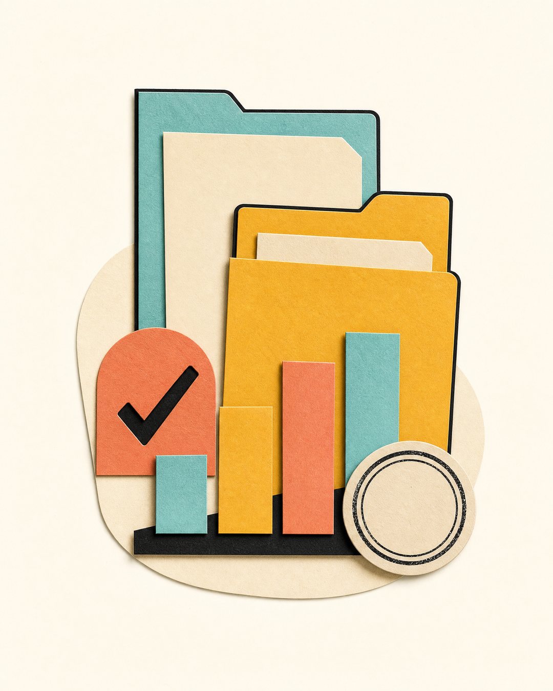 Abstract folders and report shapes